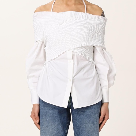 MSGM White Button Up Shirt Blouse - Picture 1 of 5